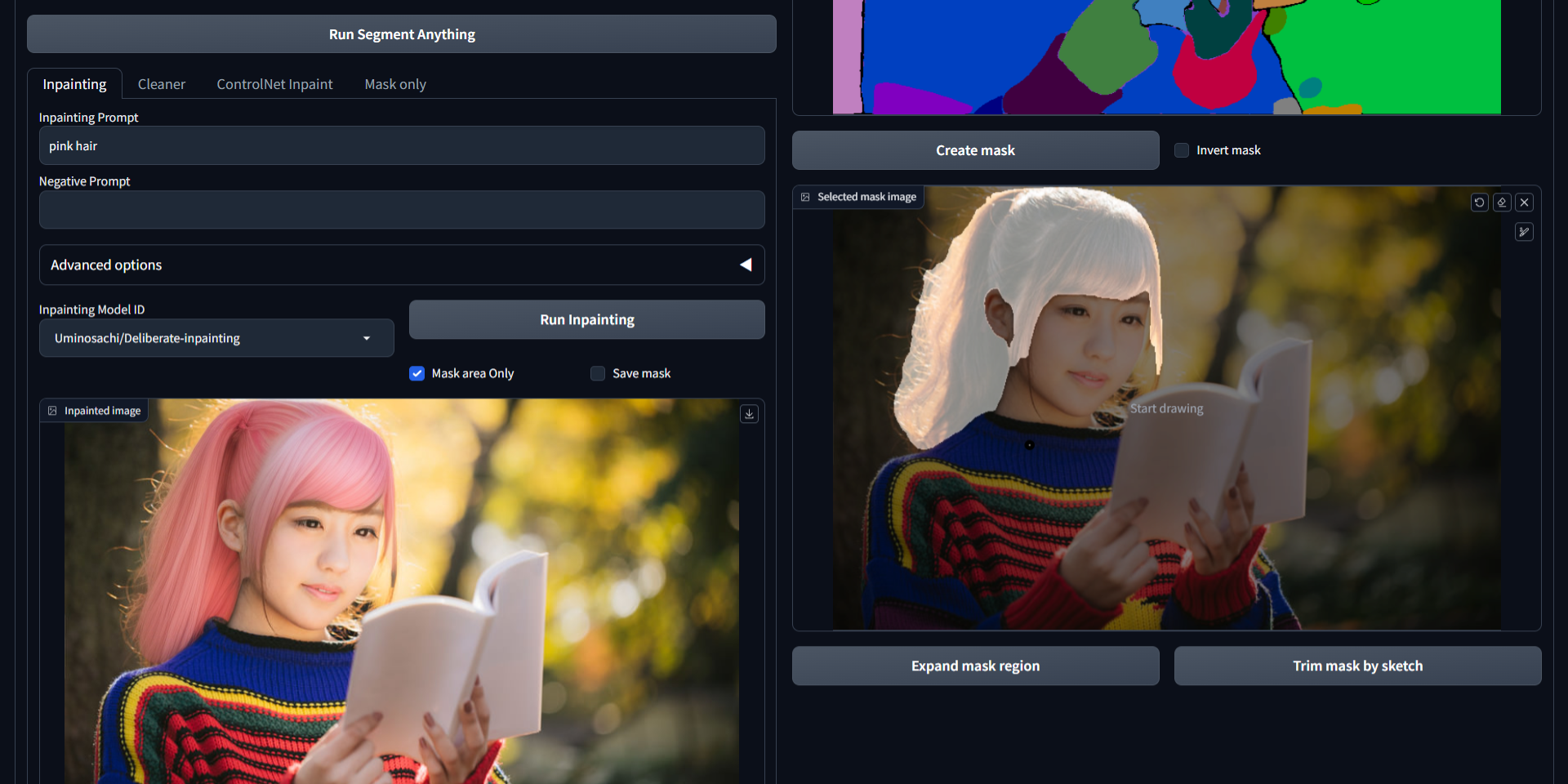 Inpaint Anything: Stable Diffusion Inpainting with Segment Anything Integration