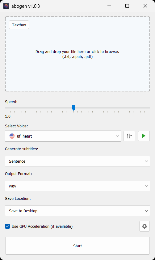Abogen – Audiobook Generator for EPUB, PDF, and Text